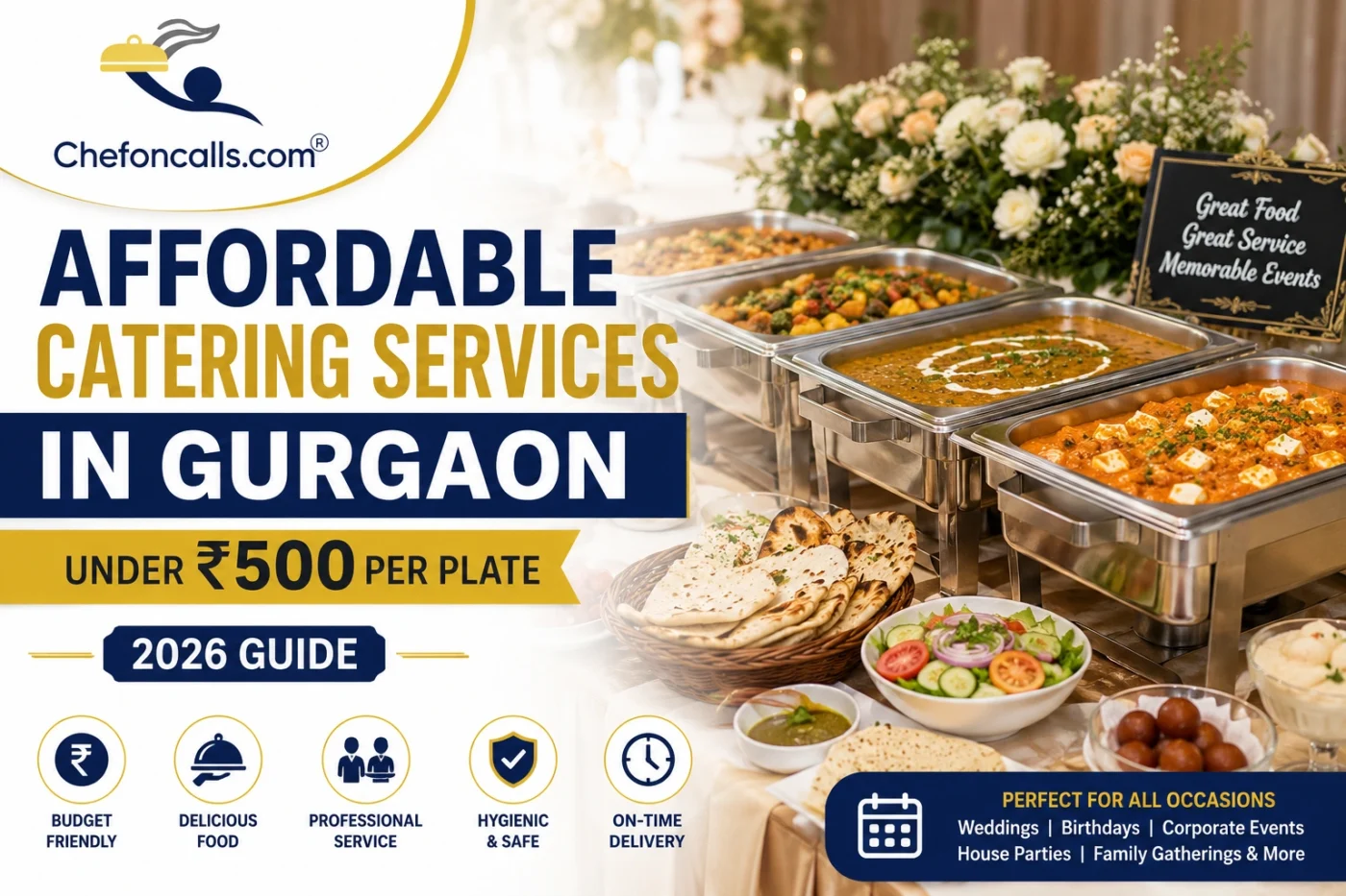 Affordable Catering Services in Gurgaon Under ₹500 Per Plate – 2026 Guide